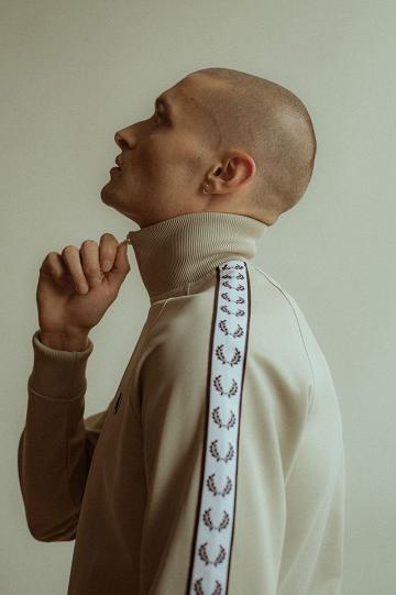 Fred Perry Taped Track Miesten Takki Valkoinen | FI 1788JPQJ